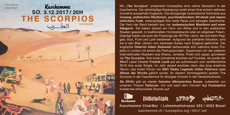 Scorpios sudan Afro7 Gilles Peterson sudanese music konzeptlos kaschemme afrobeat adam bulewski