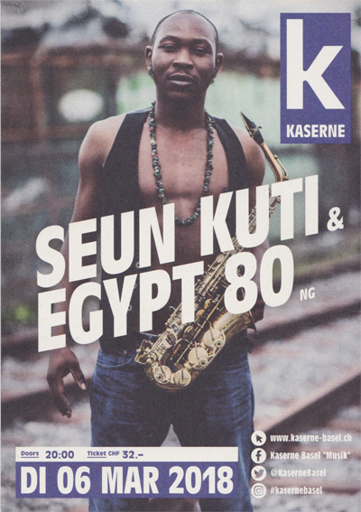 Seun Kuti Kaserne Basel Konzeptlos